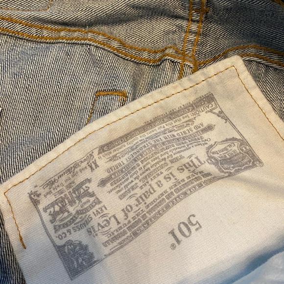 Men’s Levi’s 501 Button Fly Denim Jeans Size 32 waist 30 Length - Picture 8 of 10